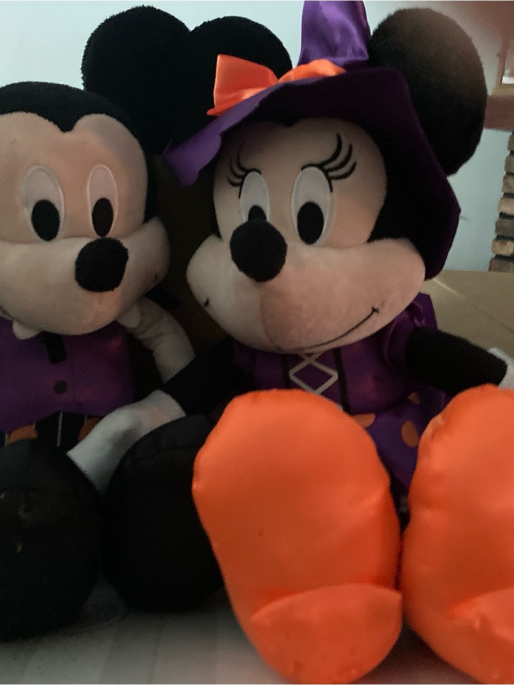 Kids Halloween Minnie Mouse Plush Costume - Purple & Orange